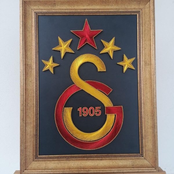 GS logosu Sipariş Tablo | Deri Zemin | Çerçeveli 40x60 cm