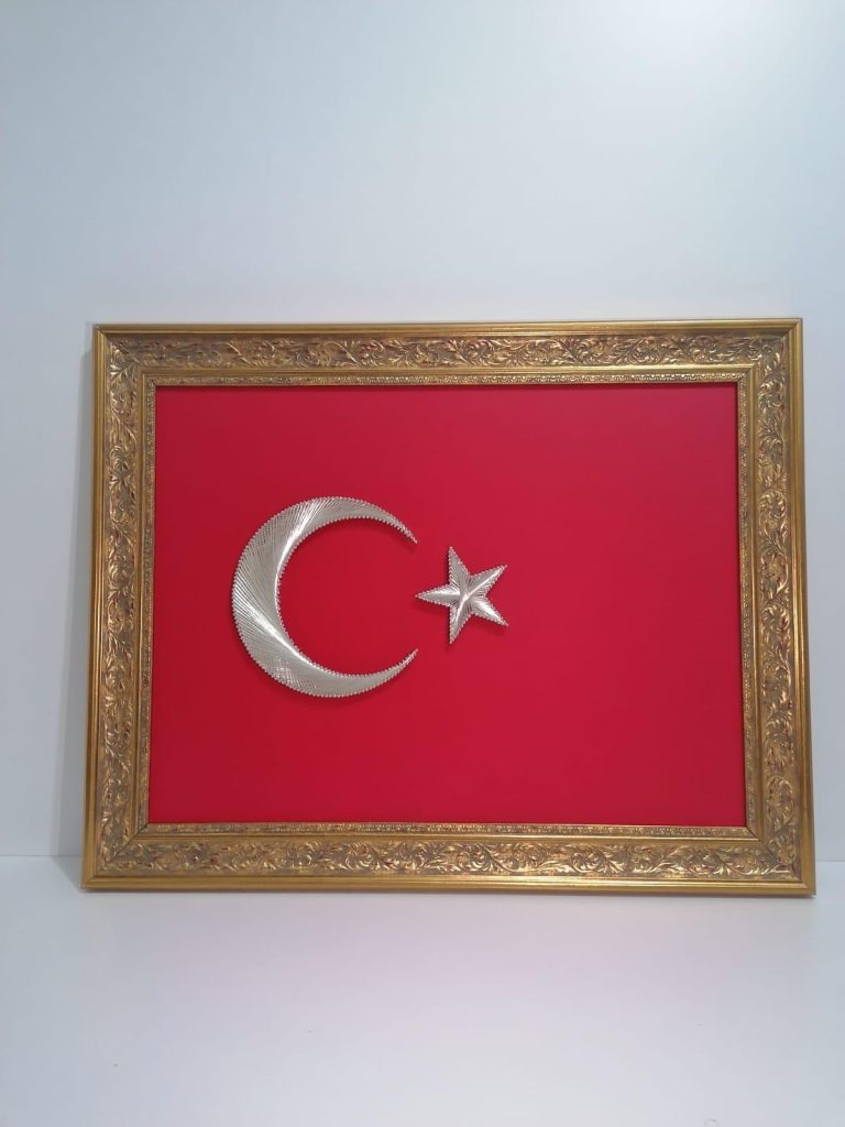 Dekor Filografi Türk Bayrağı 45x60 cm