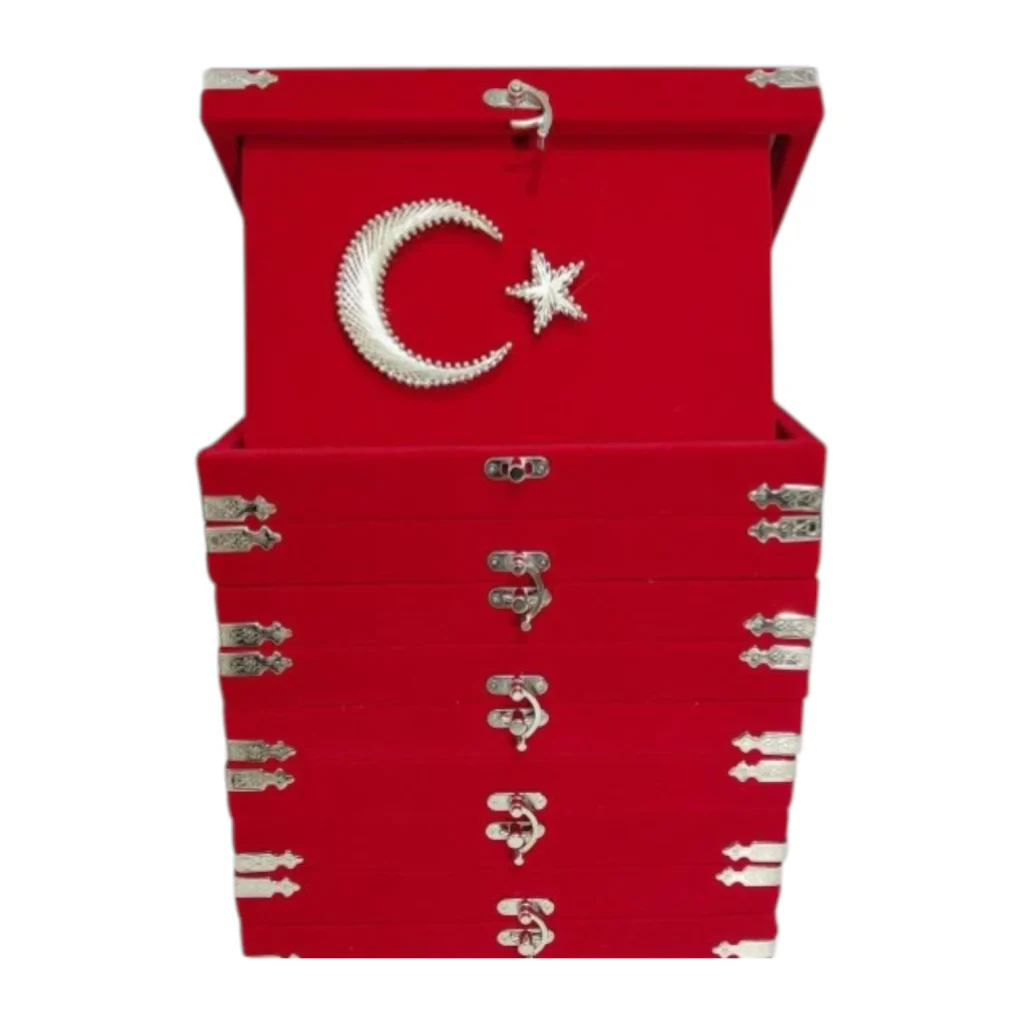 Filografi Türk bayrağı masaüstü plaket