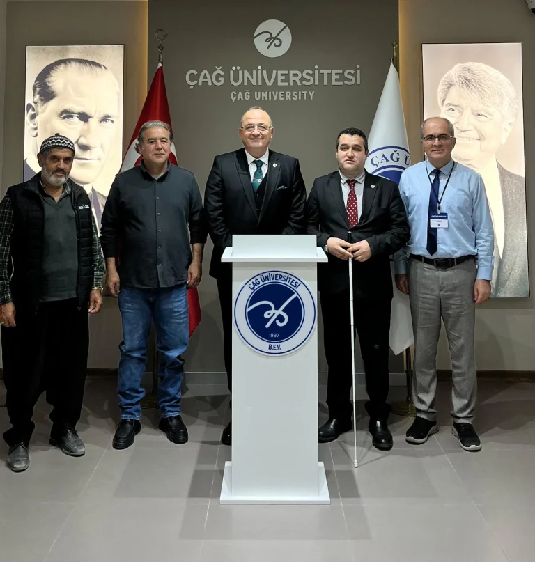 Umut Kooperatifi yönetiminin Çağ Üniversitesi ziyareti
