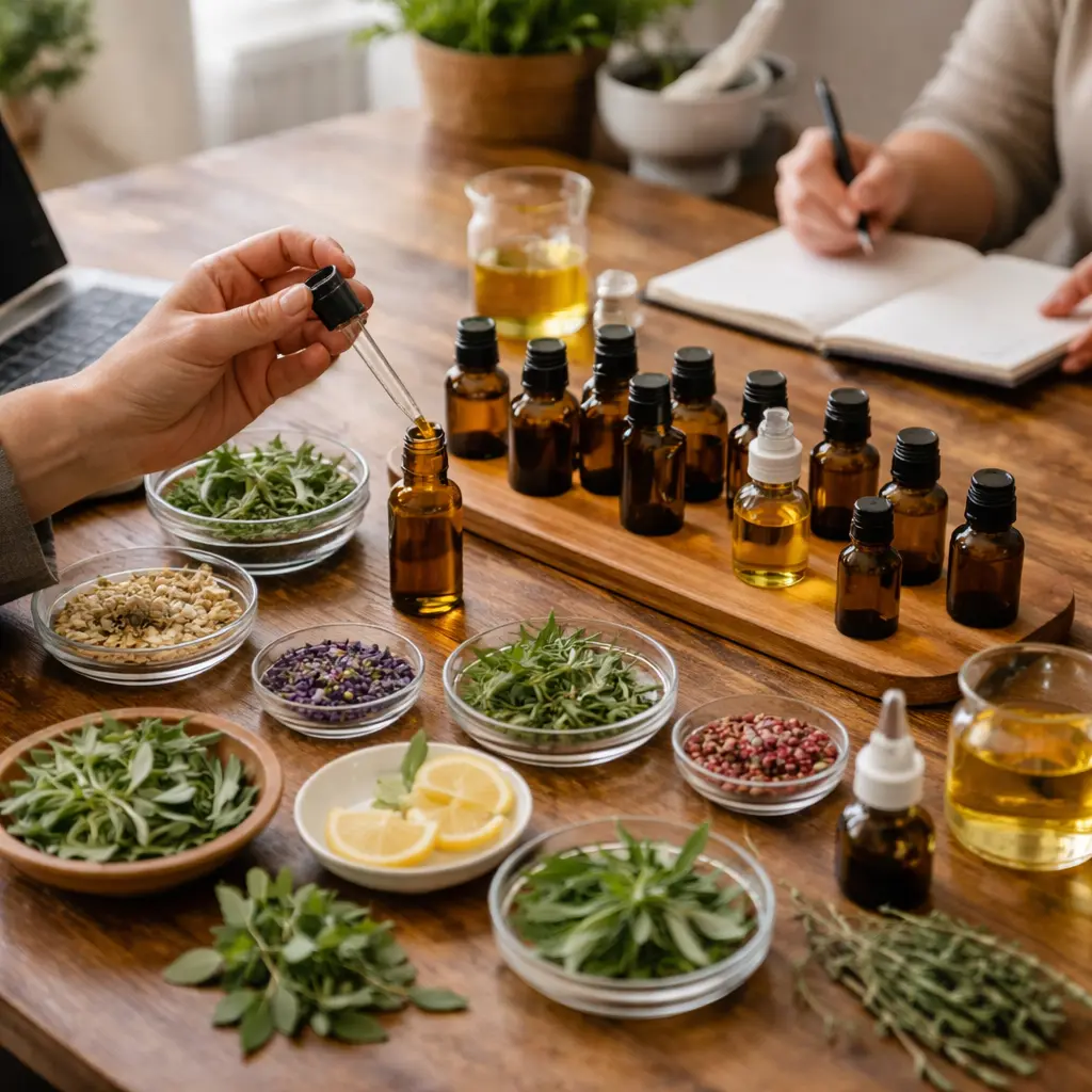 Aromaterapi yağları hazırlık süreci
