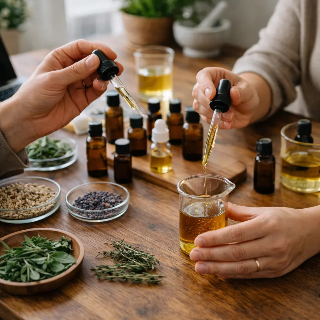 Aromaterapi yağı karışım aşaması
